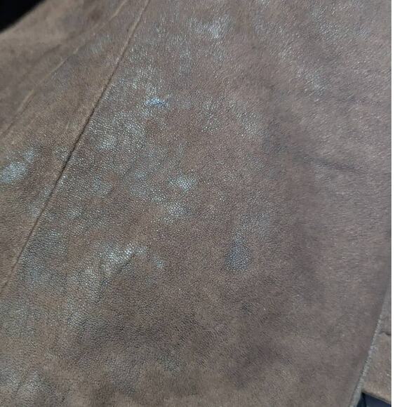 Vintage 90's R&O Reilly Olmes Brown Nubuck Leather Bomber Jacket Men's Size XL - Picture 13 of 15